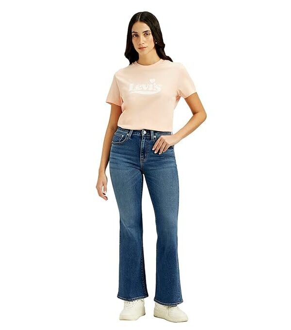Levi's Women's 726 Blue Flared Fit High Rise Jeans