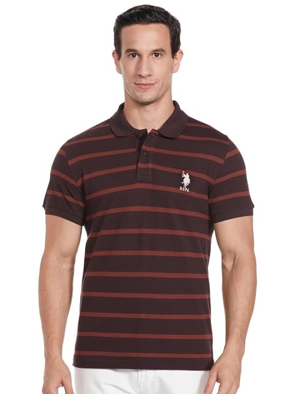 U.S.POLO ASSN. Men's Striped Regular Fit Polo Shirt