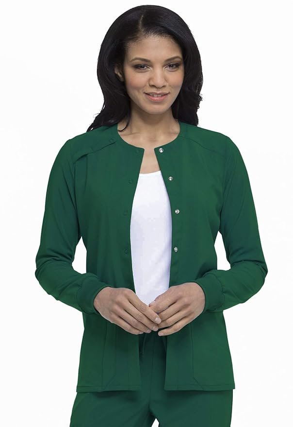 Dickies EDS Essentials Women Warm Up Scrubs Jacket Snap Front DK305