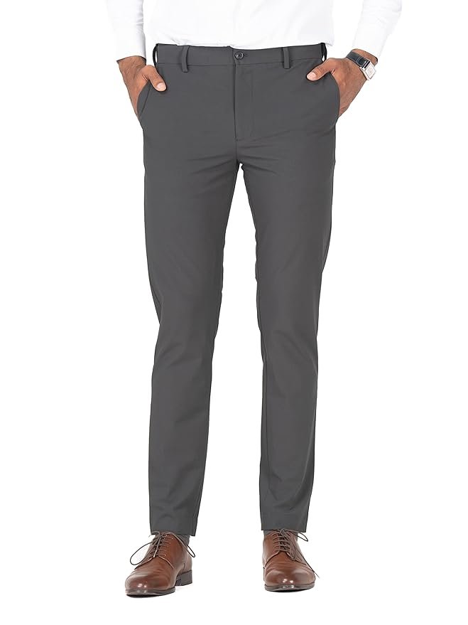 The Pant Project Luxury PV Lycra Stretchable Formal Pants for Men | Stylish Slim Fit Men's Wear Trousers for Office or Party | Mens Fashion Dress Trouser Pant