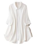 Leriya Fashion Women's Shirt Dress Knee Length Dress | Loose Fit | Button-Down | | 3/4 Sleeve | Summer Wear | Available in