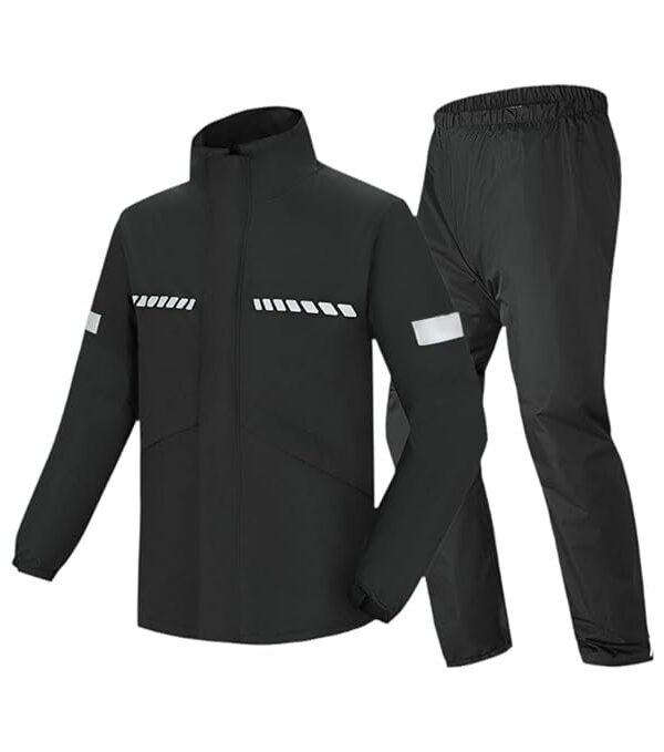 CLUB BOLLYWOOD Meadawgs®Rain Suit for Men Loose Fit Breathable Waterproof Reflective Strip Rain Coat M|Clothing, Shoes & Accessories | Coats & Jackets|1 Set Rain Suit (Jacket and Pants)
