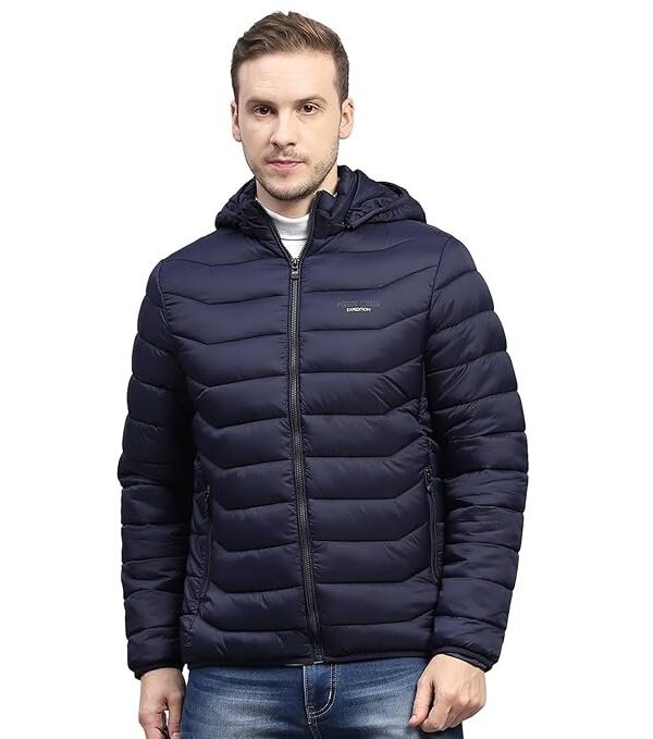 Monte Carlo Mens Solid Hooded Neck Full Sleeve Jacket